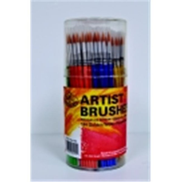 Royal Brush Royal Brush Round Synthetic Golden Taklon Hair Polymer Handle Classroom Value Brush; Set 144 1440161